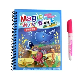 Hot Sale Reusable Magic Water Drawing Coloring Book Nā ʻIke Hoʻonaʻauao Kiʻekiʻe no nā keiki Hānau Makana Montessori Nā mea pāʻani.