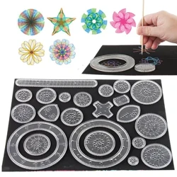 Lucu Interlocking Gear Roda Spirograph Drawing Toys Set Kreatif Mainan Pendidikan untuk Anak Lukisan Menggambar Aksesoris