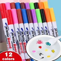 8/12Colors Maaginen maalaus Kelluva tauluntekijät kynä Vesiväri kelluva kynä Lasten varhaiskasvatuksen lelu taidetarvikkeet