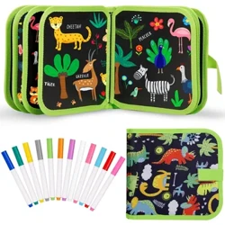 Mabubura Doodle Book Reusable Drawing Board Na may Magic Pens Painting Toys Para sa Mga Bata Montessori Educational Toy DIY Toddler Gift