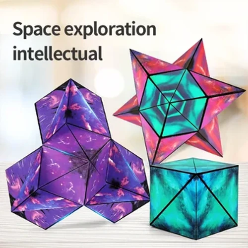 Variety Geometry Magic Cube Magnetic Thinking Puzzle Fun 3D Stereoscopic Netflix Magnetic Infinite Variety Magic Cube Toys