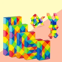 3D Puzzle Fidget o'yinchoqlari o'zgartirilishi mumkin bo'lgan kub bolalar uchun ta'lim o'yinchoqlari Cubo Magico 24-72 segmentli sehrli qoida ilon tezligi kublari bolalar uchun o'yinchoqlar
