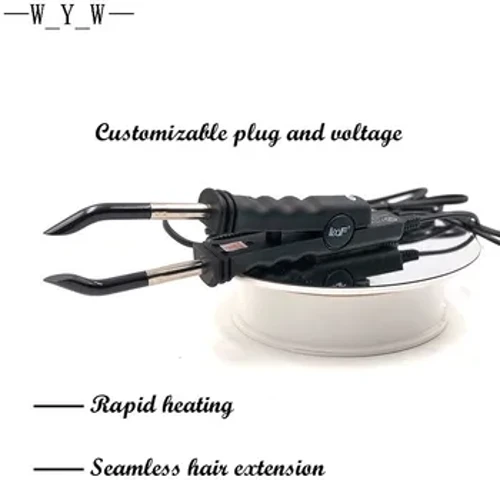 Extensión de cabello profesional de temperatura constante 618H, conector de calor de hierro de fusión Loof, herramienta de fusión de hierro + enchufe UE/AU/EE. UU./Reino Unido