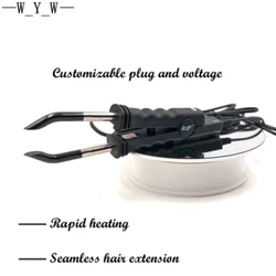 618H Propesyonal na pare-pareho ang temperatura Extension ng Buhok Loof Fusion Iron Heat Connector Wand Iron Melting Tool+EU/AU/US/UK plug