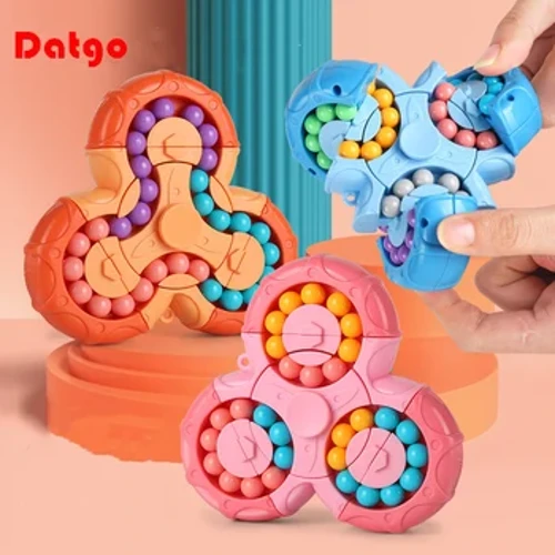 Nová šestistranná rotace prstů Bean Intelligence Gyro Antistress Fingertip Cube Learning Educational Magic Disk pro děti dárek