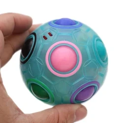 Pōʻani Ānuenue Magic Cube Puzzles Spheric Toy Nā mākua keiki Plastic Creative Football Learning Educational Toys Nā makana no nā keiki.
