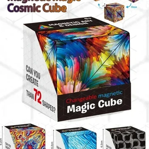 NY Geometrisk Udskiftelig Magnetisk Magisk Terning Anti Stress 3D Hånd Flip Puslespil Terning Børn Stress Reliever Fidget Toy Cube