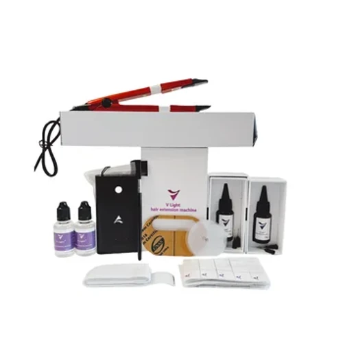 Alat Ekstensi Rambut V-Light Set Ekstensi Rambut Wig Potongan Rambut Rambut Nyata Alat Grafting Cepet Konektor Rambut Tanpa Jejak