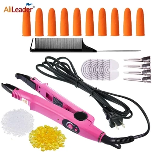 Pro Variable Constant Heat hajhosszabbító vas Keratin Bonding Tools Minőségi fúziós Heat csatlakozó gépi hajhosszabbító készlet