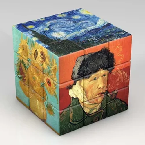 3x3x3 Magic Puzzle Cube Van Gogh Monet Da Vinci Picasso Pattern Cube Dječji darovi Obrazovne igračke