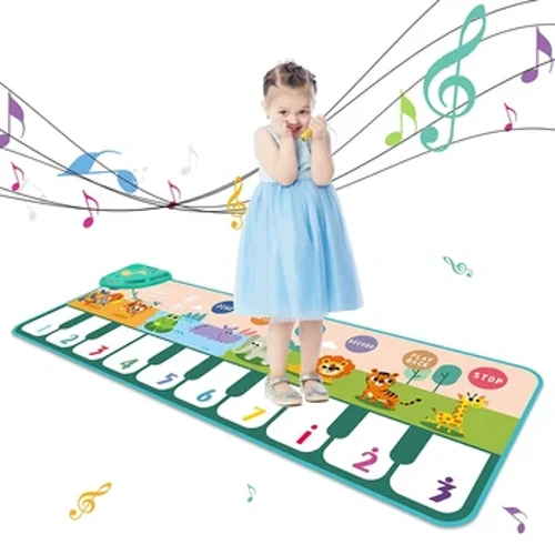 Coolplay 110x36cm Âm nhạc Thảm đàn piano dành cho trẻ em Trẻ mới biết đi Sàn bàn phím Thảm nhảy với 8 âm thanh động vật Thảm cho bé Đồ chơi giáo dục