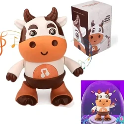 Bò Con Đồ Chơi Âm Nhạc Nhảy Múa Đi Bộ Bò Con Đồ Chơi Có Nhạc Và Đèn LED Đồ Chơi Nhảy Múa Cho Bé 6 đến 12 Tháng 18 Tháng