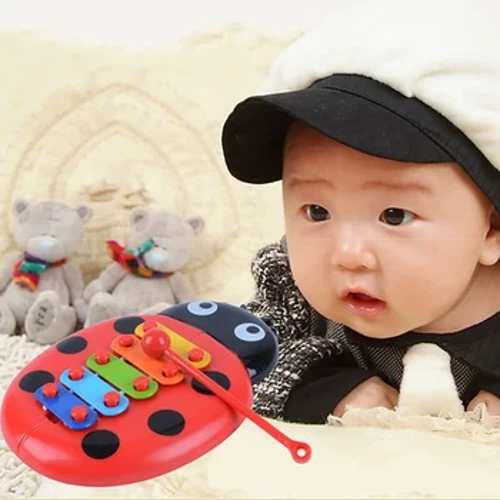 Bayi Perkusi Instrumen Mainan Tangan Serangga Main Piano Montessori Pendidikan Mainan Musik untuk Anak Hadiah Natal