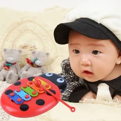 Bayi Perkusi Instrumen Mainan Tangan Serangga Main Piano Montessori Pendidikan Mainan Musik untuk Anak Hadiah Natal