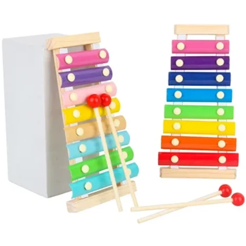 Kayu 8 Nada Multicolor Gambang Kayu Alat Musik Dolanan Kanggo Bayi Anak-anak Kayu Alat Musik Mainan Aksesoris