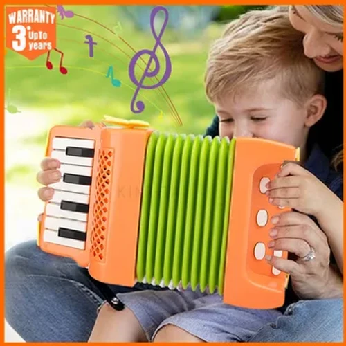 Anak-anak Akordeon Mini Dolanan Alat Musik 10 Tombol 8 Bass Kanggo Akordion kanggo Anak-anak Alat Musik Mainan Pendidikan Hadiah