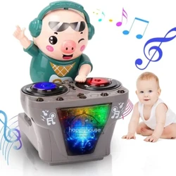 Điện tử DJ Nhạc nhẹ Dancing Pig Toy Đồ chơi âm nhạc Xích đu dễ thương Đồ chơi heo con nhảy múa có nhạc Đèn LED Đồ chơi âm nhạc cho trẻ em