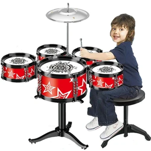 Bolalar uchun jazz baraban to'plami 5 baraban / 3 baraban to'plami zarbli cholg'u asboblari Yangi boshlanuvchilar uchun o'quv o'yinchoqlari sovg'alar 3-5 yosh