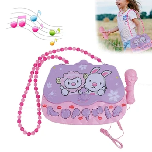 Mikropono para sa mga Bata Fashion Bag Shape Kids Karaoke Machine Instrumentong Musika Mga Regalo sa Kaarawan ng Laruang Pang-edukasyon para sa Batang Babae