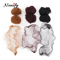Nunify 5mm redes de cabelo de náilon invisível descartável rede de cabelo ballet dança snoods net bun redes de cabelo invisível borda elástica malha cabelo