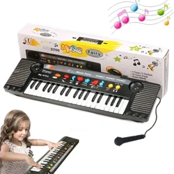 Børne elektronisk orgel digitalklaver keyboard med mikrofon Bærbart musikinstrument Pædagogisk legetøj til Grils drenge