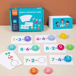 Montessori matteleker for barn Regnekort Matchende spill Addisjon Subtraksjon Parish Tidlig Pedagogisk telleleker for barn