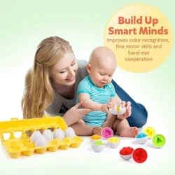 Ouă șuruburi Puzzle 3D Montessori Învățare Educație Jucării matematice Copii Forme Potrivire Joc inteligent pentru copii Cadouri educaționale de Paște