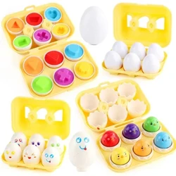 Eeër 3D Puzzel Montessori Léieren Educatioun Math Spillsaachen Kanner Form Match Smart Spill Fir Kanner Educatioun Ouschter Kaddoe