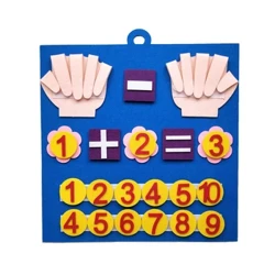 Montessori Tovddler Math Felt Board Finger Number Обучение за броене Предучилищни манипулации Образователна играчка Игра за пътуване