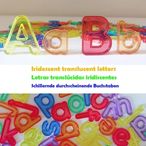 Transparan Alfanumerik Ejaan Kata Game Matematika Pelangi Huruf Besar/Huruf Kecil Huruf Inggris Aritmatika Belajar Mainan Pendidikan