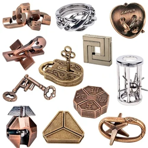 Klasični IQ Metal Brain Magic Zbunjujuće Puzzle Igra Igračke za djecu Odrasle Smiješni darovi