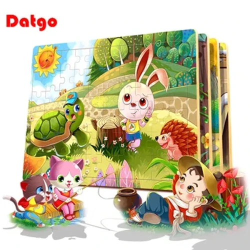 Mới Bán Bộ 60 Hoạt Hình Xếp Hình Bằng Gỗ Trẻ Em Động Vật Xe Ghép Hình Đồ Chơi 2-6 Tuổi Cho Bé Đồ Chơi Giáo Dục Sớm cho Trẻ Em Trò Chơi