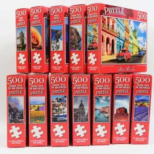 500 piraso jigsaw puzzle iba't ibang mga pattern ng landscape jigsaw puzzle pang -edukasyon na laruan para sa mga laro ng mga bata sa mga laro ng Pasko