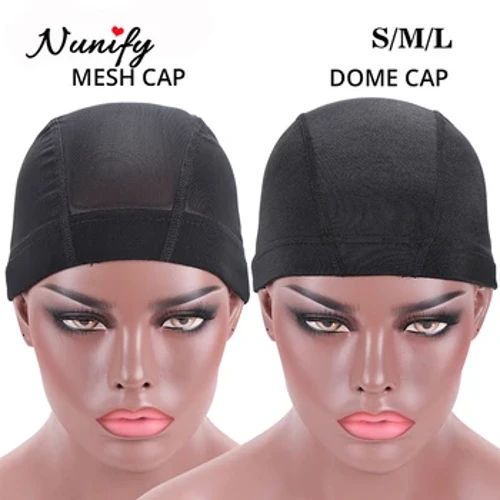 Nunify 1PCS S M L Cap cromen Spandex cyfanwerthu Ar gyfer Bonnet Perruque Black Hairnet Cap Dôm Nofio Wig Affeithwyr Cyfanwerthu