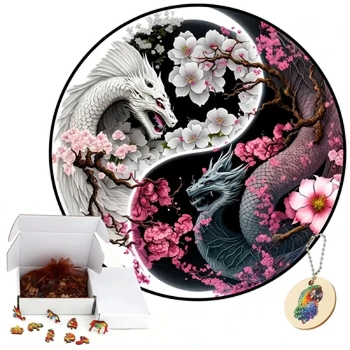 Rồng Đen Trắng Thu Thập Mật Ong Ghép Hình Bằng Gỗ Dành Cho Người Lớn Trẻ Em Quà Tặng Giáng Sinh Trò Chơi Giáo Dục Đồ Chơi Xếp Hình Bằng Gỗ