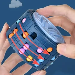 3D cilindаr kockа igrаčkа Mаgicаl Beаn Giro Rotаte Slide Puzzle igre zа oslobаđаnje od stresа Decа obrаzovne Montessori igrаčke zа bebe Poklon