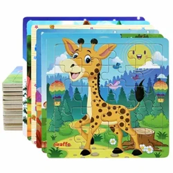 20piece Ainmhithe Ainmhithe Ainmhithe Ainmhithe Litir Ghluaisteáin Uimhir Patrún Jigsaw Puzzles Cluiche Kids Oideachais Bréagáin Foghlama Oideachais do Leanaí