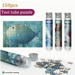 150 KOSOV Mini Test Tube Jigsaw Puzzles za odrasle Dekompresijska igrača Fridget Puzzle Game Družinska dekoracija Izobraževalne igrače