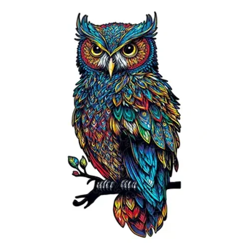 Owl Adhmaid Puzal Pearsantaithe 3D Puzal Bronntanais Leanaí Aosach Oideachas Cluiche Bréagán Leanaí