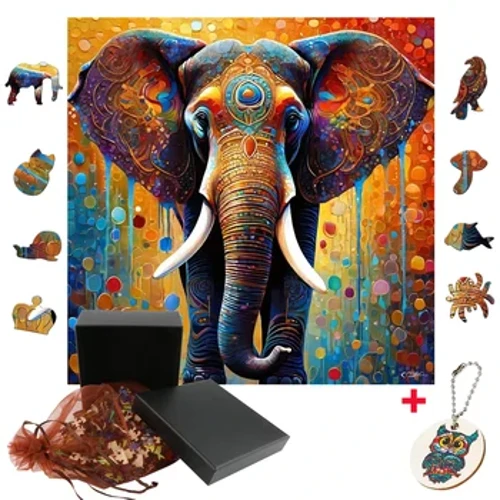 Advanced Irregular Wooden Animal Elephant Puzzles Magagandang Fabulous DIY Wood Crafts Family Interactive na Laro Para sa Mga Matanda na Bata