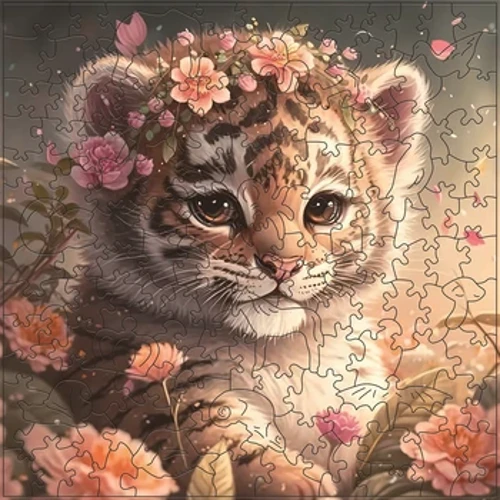 Tiger trepuslespillkunst Unik dyreform puslespill Reliefleker Familie for voksne puslespill DIY fritidsspill 3D-puslespill for barn