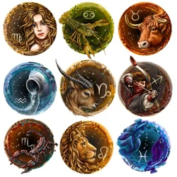 Siâp cain deuddeg cytser posau jig -so pren i blant oedolion oedolion gwych sagittarius virgo pos pos