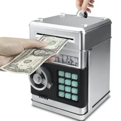 Piggy Bank for Boys Girls, Electronic Coin Money Bank with Password Protection, ATM Saving Bank Paper Money Scroll Saving Box