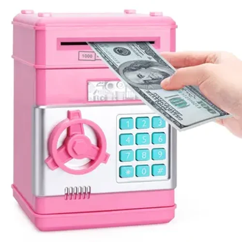 Vaiko dovana Elektroninis slaptažodis Pinigų dėžutė Monetos Pinigų taupymas Pinigų dėžutė Skaitliukas Kodas Raktų užraktas Piggy Bank Automatinis Mini Seifas