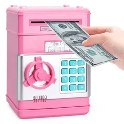 Kanner Kaddo Elektronesch Passwuert Geldkëscht Mënzen Cash Spueren Geldkëscht Konter Code Schlësselschloss Piggy Bank Automatesch Mini Safe
