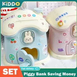 DIY Money Bank Іграшки Скарбничка Дитяча Креативна Грошова Економія Горщик Банки Монети Скринька для Монет із замком Ключ Різдвяний подарунок Іграшка для дівчинки