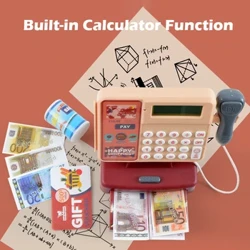 Palaisipang Pambata Play Toy House Girl Toy Simulation Supermarket Cash Register Electric Multifunctional Regalo ng Magulang-Anak