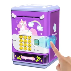 Spaarvarken Speelgoed Elektronische Mini ATM-spaarautomaat met persoonlijk wachtwoord en vingerafdruk-ontgrendelingssimulatie - Muziekdoos met So