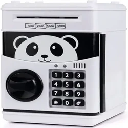 Mealheiro para crianças com senha eletrônica cofrinho crianças banco seguro panda unicórnio dos desenhos animados mini banco atm brinquedo para meninos e meninas