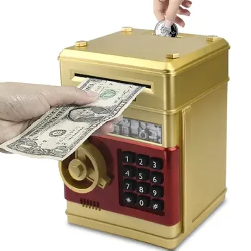 Regalo ng Bata Electronic Password Money Box Coins Cash Saving Money Box Counter Code Key Lock Piggy Bank Automatic Mini Safe